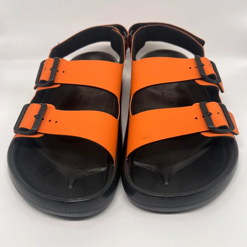 Birkenstock Mogami Terra Sandals Mens 44 Orange Black Rugged Outdoor 11 11.5 new